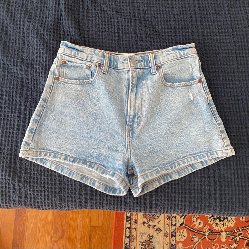 Abercrombie high rise jean shorts